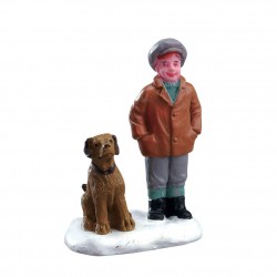 Lemax : Figurine Garcon Et Chien