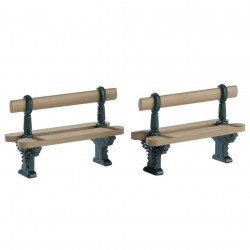 Lemax Christmas Village Lot de 2 bancs 2 Places, Plastique