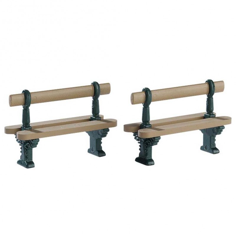 Lemax Christmas Village Lot de 2 bancs 2 Places, Plastique