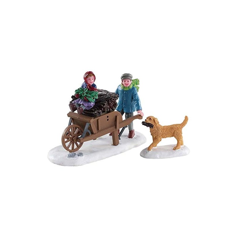 Lemax collecte bois – Gathering Kindling Lot de 2 cod 82596