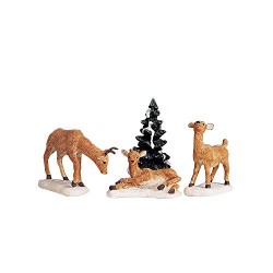 Lemax - Dad and Fawns, set of 4