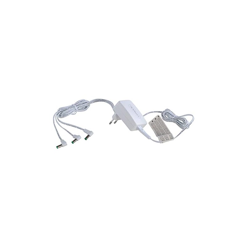 Lemax 94564-Adaptateur Secteur 4,5 V avec 3 possibilités de raccordement - Prise européenne - Couleur : Blanc - Accessoire de No