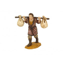 HOMME AVEC 2 SACS 10CM