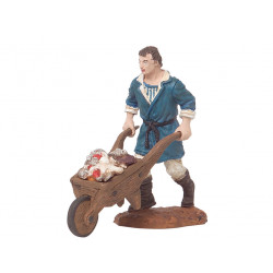 HOMME AVEC CHARRETTE 10CM